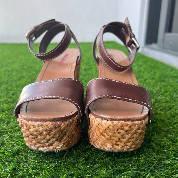 Prada Leather Wedges 6.5 - Picture 5 of 9